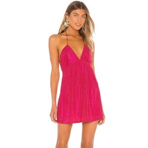 Pink halter shift dress from Revolve